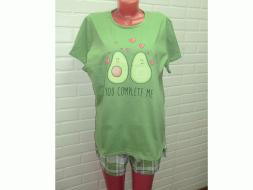 Домашний костюм футболка + шорты Авокадо