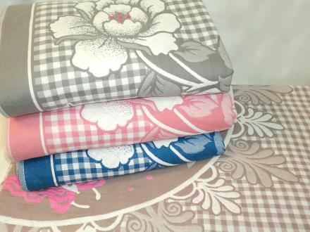 Покрывало Льняное Шотландка 200*220