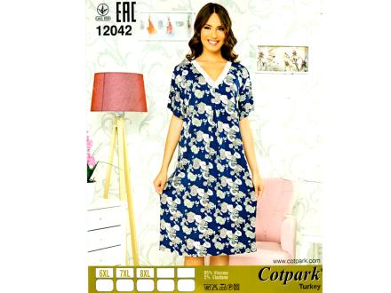 Ночная сорочка с рукавом 12042