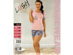 Домашний костюм футболка + шорты 3622