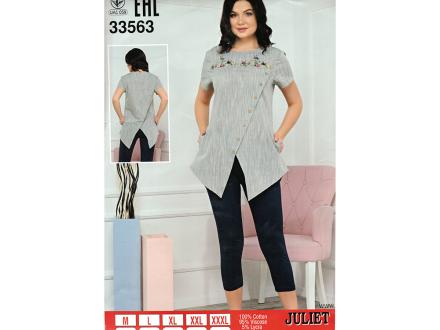 Домашний костюм рубашка + лосины 33563