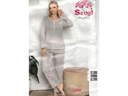 Домашний костюм футболка с длинным рукавом + брюки 1099