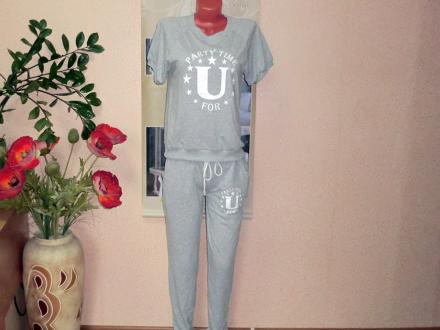 Домашний костюм футболка + брюки КБ - 220 Пати