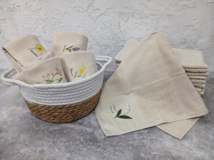 Полотенце лен махра 25*50 арт.1502537