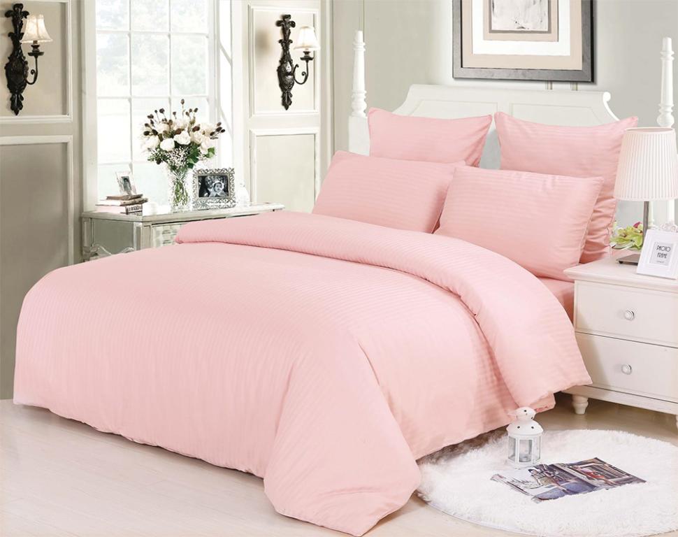 Купить Постельное Белье Сатин Розовый