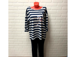 Домашний костюм футболка с длинным рукавом + брюки 025