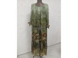 Платье длинное с оборкой