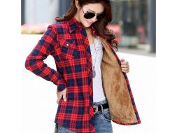 Рубашка женская  утепленная мех