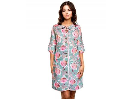 Халат трикотажный на пуговицах Юленька 3Д