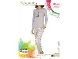 Домашний костюм футболка с длинным рукавом 96168