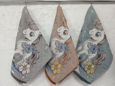 Полотенце лен Символ года Лошадка 34*74 арт.М-454