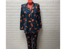 Домашний костюм футболка с длинным рукавом + брюки 667 пжк