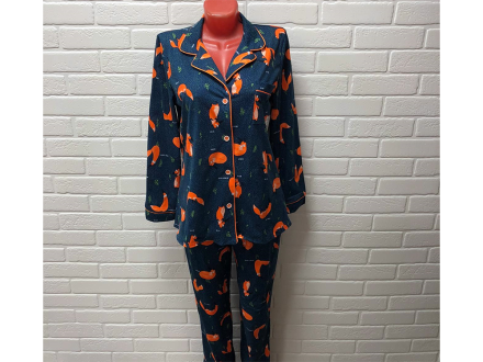 Домашний костюм футболка с длинным рукавом + брюки 667 пжк