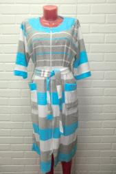 Халат трикотажный на молнии Полоса