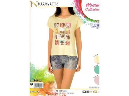 Домашний костюм футболка + шорты 80902