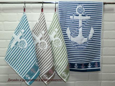 Полотенце лен Спорт ассорти 34*75 арт.600406/S67