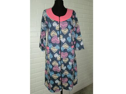 Халат трикотажный на молнии (байка) Guli/0144