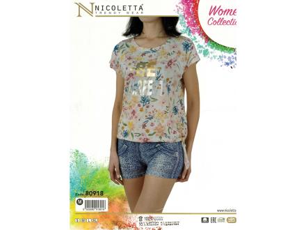 Домашний костюм футболка + шорты 80918