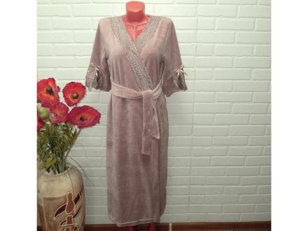 Халат велюровый на запах 039