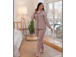 Домашний костюм кофта на пуговицах + брюки 088