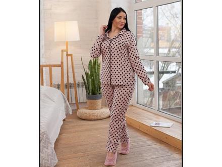 Домашний костюм кофта на пуговицах + брюки 088