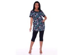 Домашний костюм футболка + бриджи М167