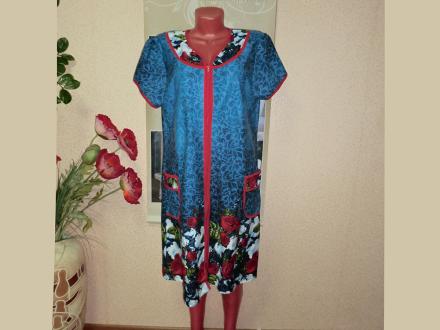 Халат трикотажный на молнии Кулон