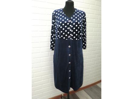 Халат велюровый на пуговицах  Элла