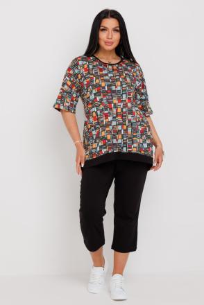 Домашний костюм  футболка +бриджи 2192КБ