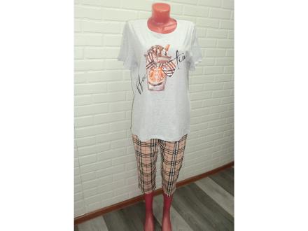 Домашний костюм футболка + бриджи Ф-514