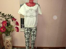 Домашний костюм футболка + брюки Э - 2