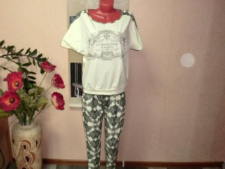 Домашний костюм футболка + брюки Э - 2