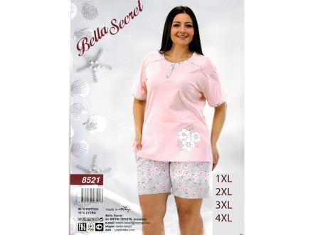 Домашний костюм футболка + шорты 8521 великаны