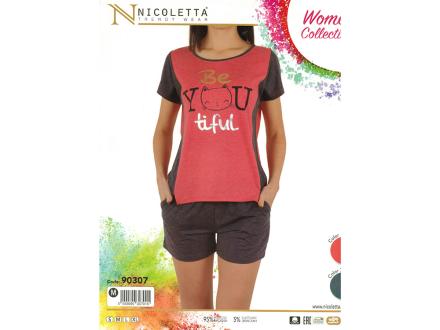 Домашний костюм футболка + шорты 90307