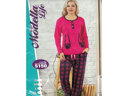 Домашний костюм футболка с длинным рукавом + брюки 5150