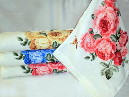 Полотенце Пионы 34*75 Китай (12шт)