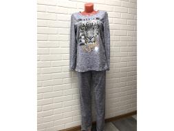 Домашний костюм футболка длинный рукав+брюки 465