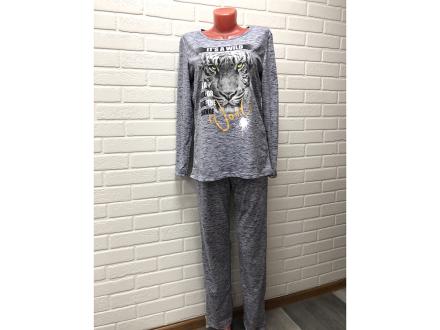 Домашний костюм футболка длинный рукав+брюки 465
