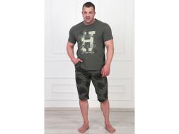 Домашний костюм мужской футболка + бриджи Гавана