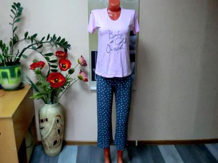 Домашний костюм футболка + бриджи 5014