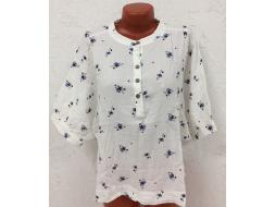 Рубашка женская оверсайз муслиновая укороченная