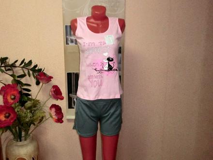 Домашний костюм майка + шорты 132
