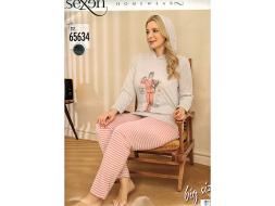 Домашний костюм рубашка + брюки 65634