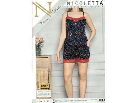 Домашний костюм шорты+майка на бретельках 90457