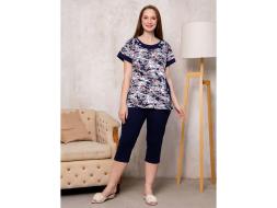 Домашний костюм футболка + бриджи К 119