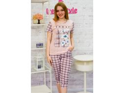 Домашний костюм футболка + бриджи П33