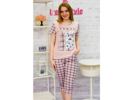 Домашний костюм футболка + бриджи П33