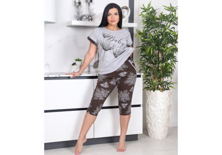 Домашний костюм  футболка +бриджи 044б