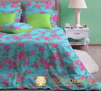 КПБ (Евро; 2 нав. 70*70; поплин) 5515/3 Виолетта бирюза