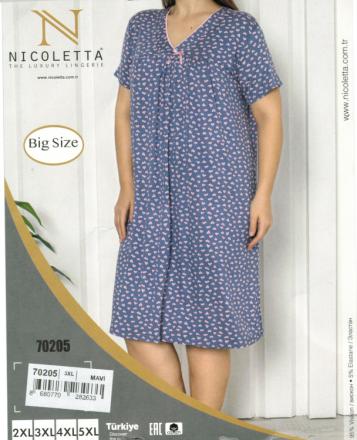 Ночная сорочка с рукавом 70205